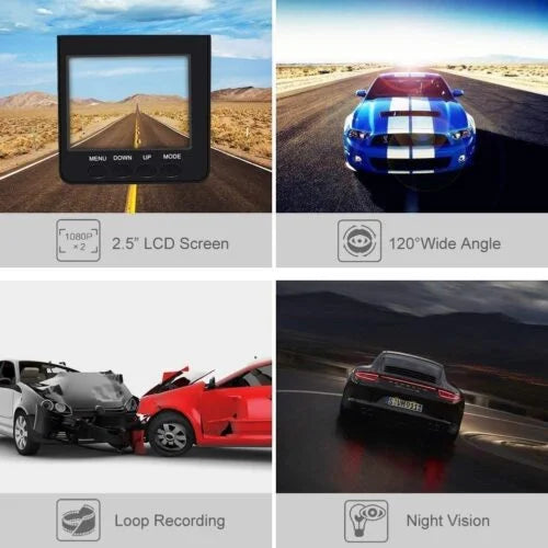 2.5″ Wide Angle Car Dash Cam