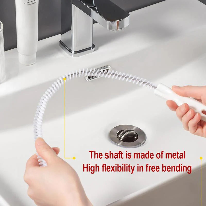 Sink Hair Cleaner, 1 Count Flexible Pipe Dredger, Household Bendable Anti-Clogging Cleaning Hook, Pipe Unclogger Tool, Summer Essentials